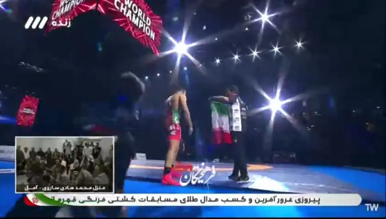 لحظه شکوهمندی که ساروی مقابل پرچم ایران خلق کرد