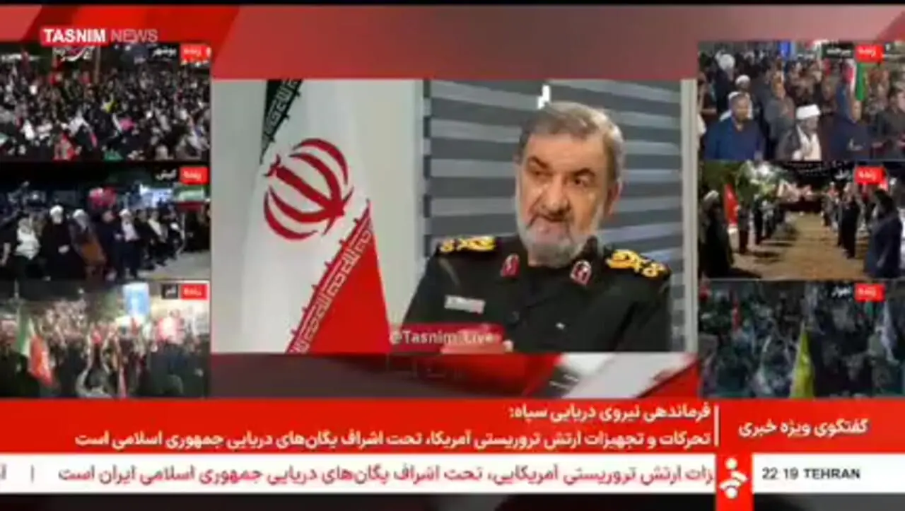 محسن رضایی با لباس نظامی در شبکه خبر حاضر شد